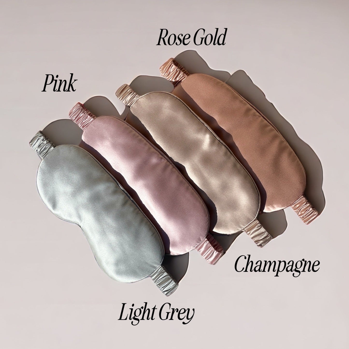The Quiet Silk Sleep Mask - Soft Rose Gold-2