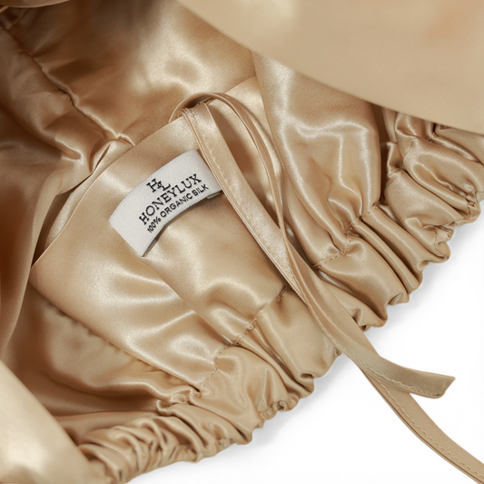 The Quiet Silk Hair Bonnet - Soft Champagne-1