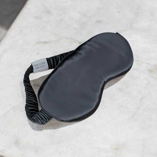 The Quiet Silk Sleep Mask - Midnight Black-1
