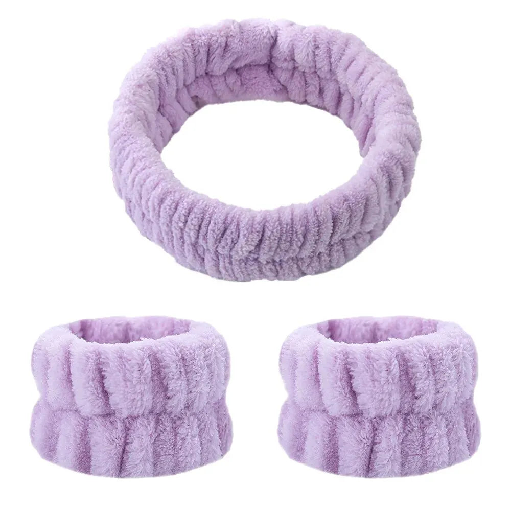 Face Wash Headband & Wristband Set
