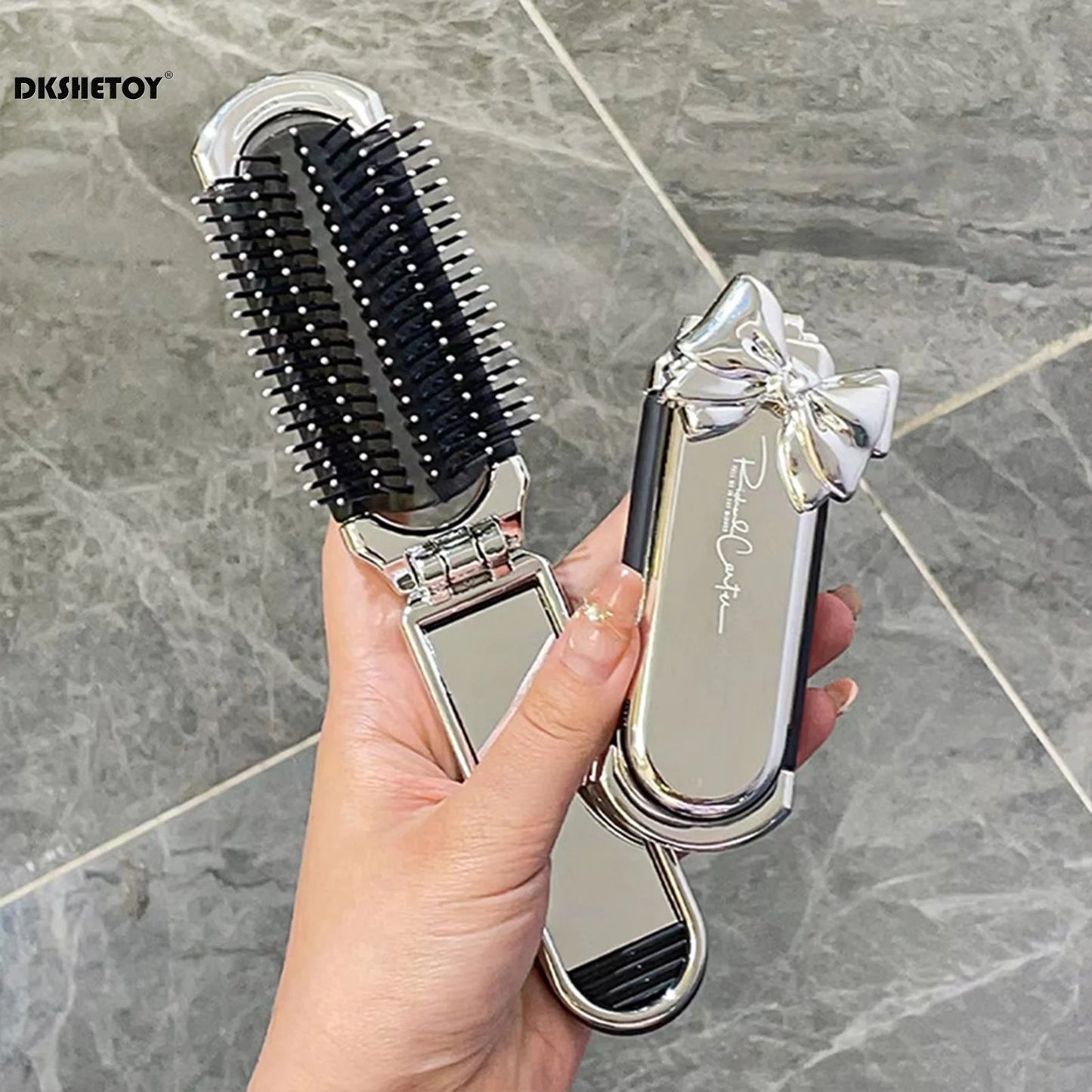 Folding Brush & Mirror