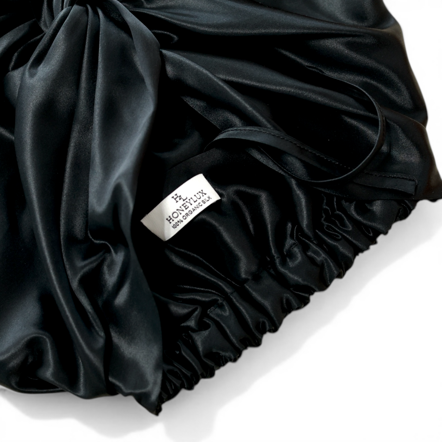 The Quiet Silk Hair Bonnet - Midnight Black-1