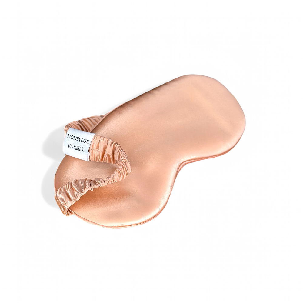 The Quiet Silk Sleep Mask - Soft Rose Gold-1