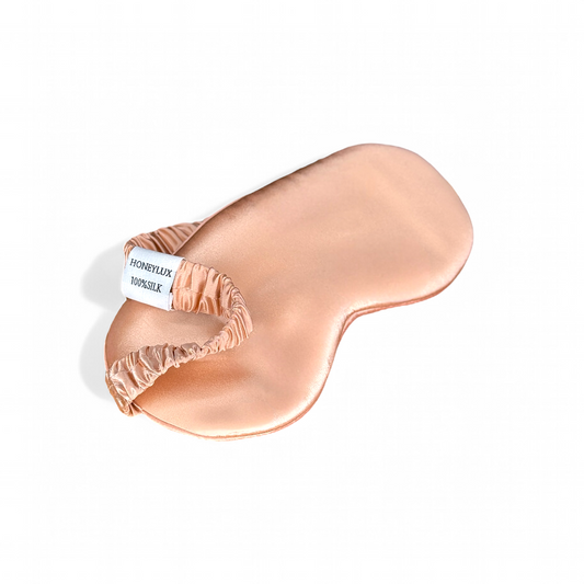 The Quiet Silk Sleep Mask - Soft Rose Gold-1