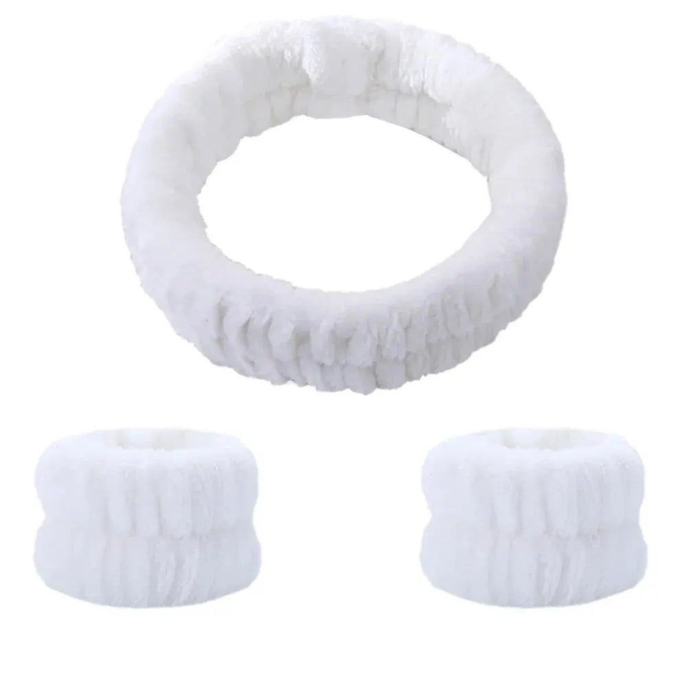 Face Wash Headband & Wristband Set