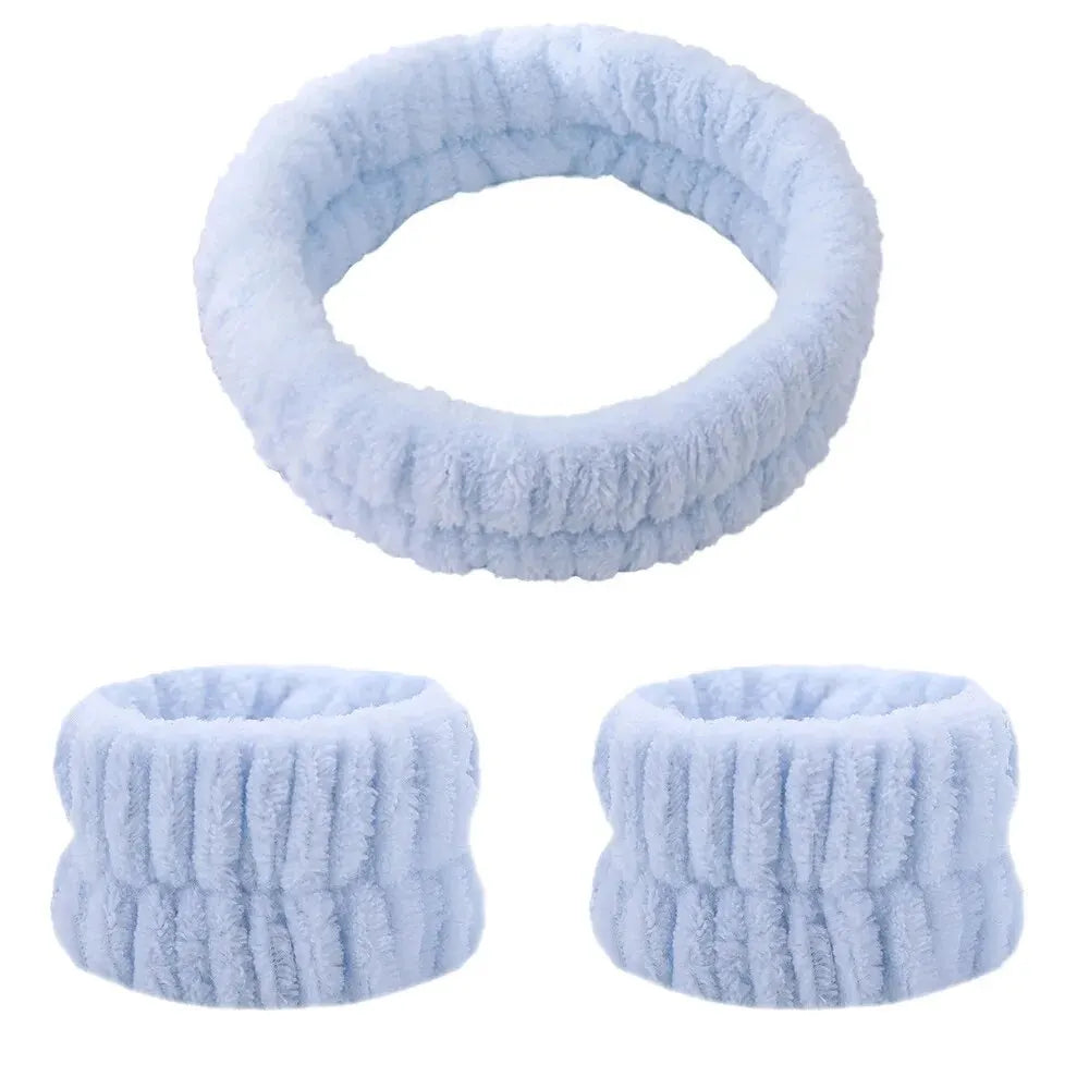 Face Wash Headband & Wristband Set