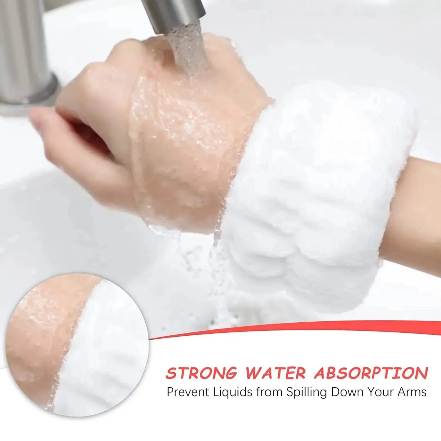 Face Wash Headband & Wristband Set