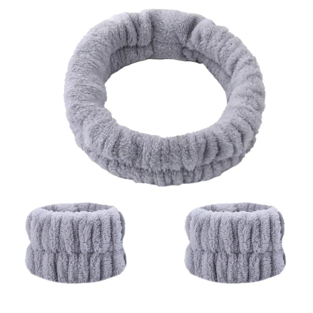 Face Wash Headband & Wristband Set