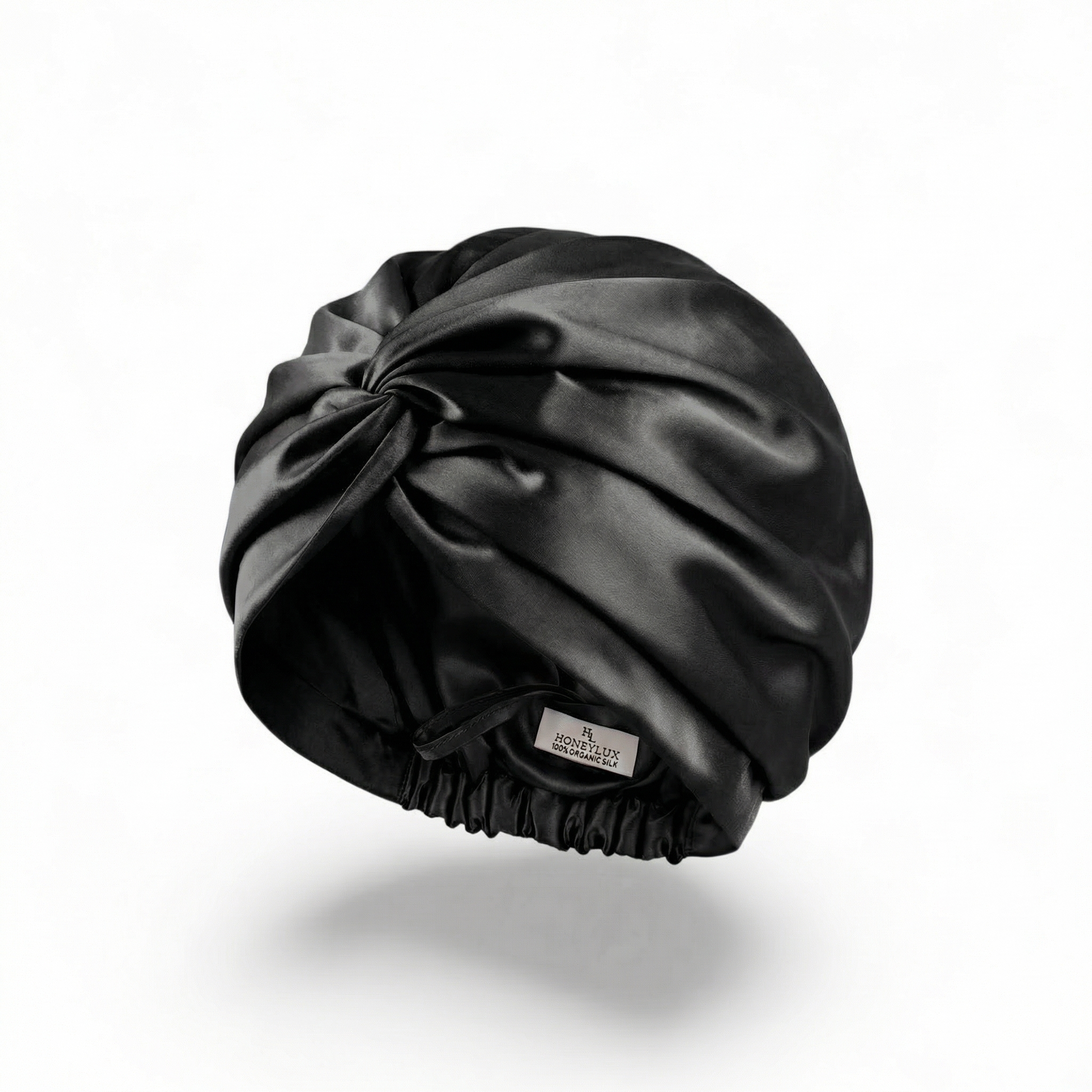 The Quiet Silk Hair Bonnet - Midnight Black-0